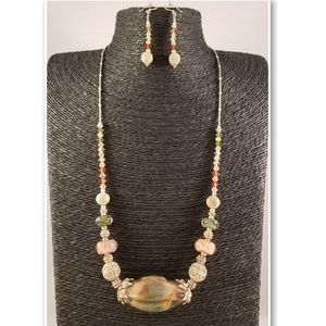 Lampwork Beads and Swarovski Crystal Statement Set